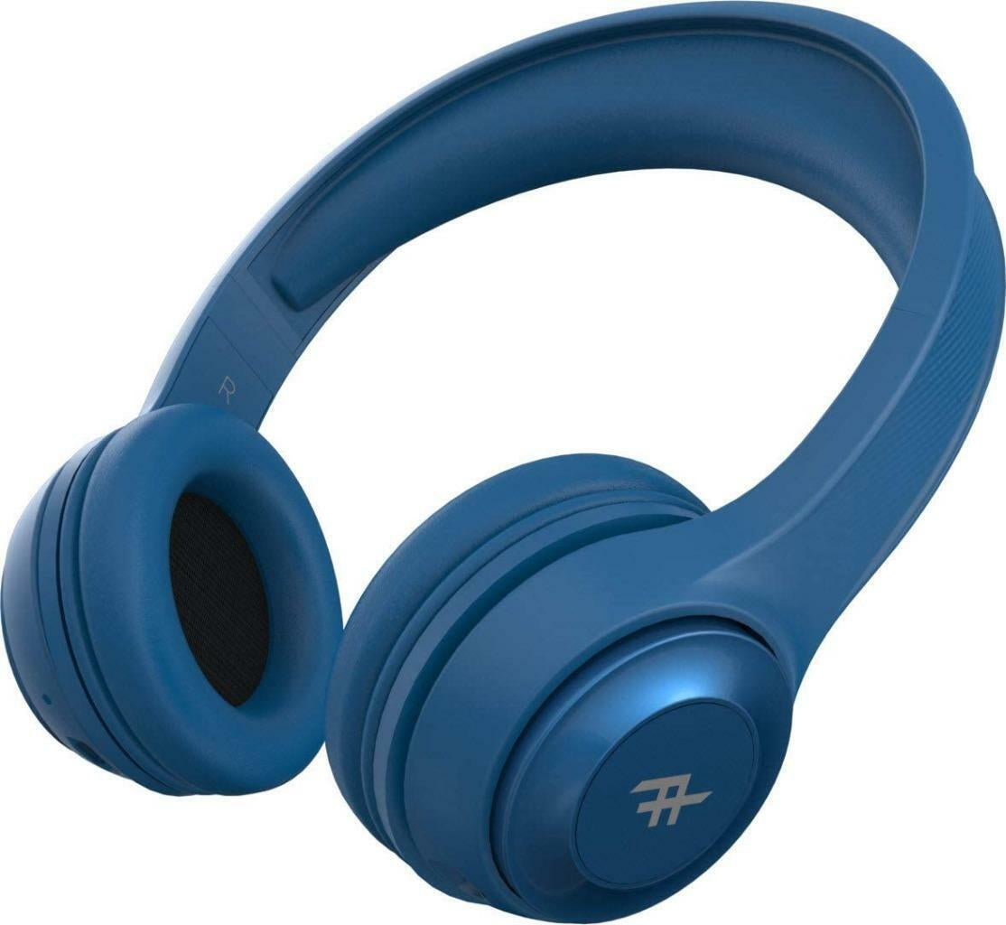 Ifrogz Bluetooth Headphones Aurora Noise Isolating On-Ear Controls and Mic Blue