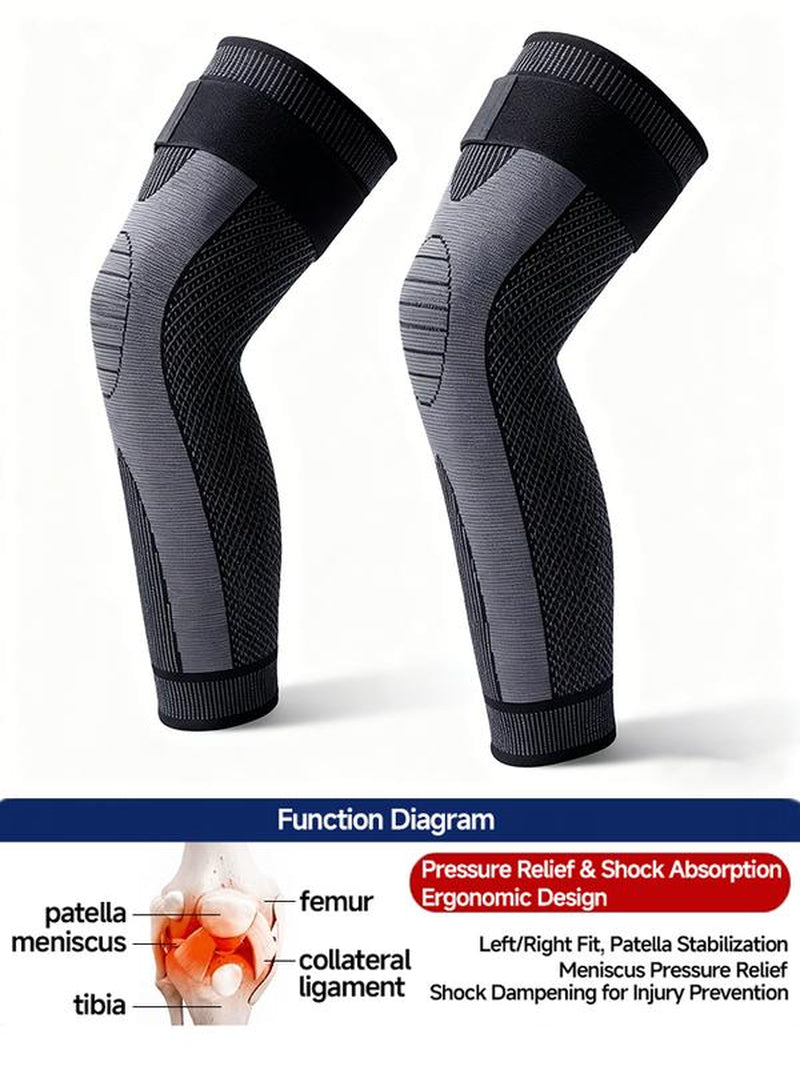 【Tiktok Black Friday】Warm Knee & Leg Sleeve | Non-Slip Long Cotton Sleeve for Fall/Winter | Joint Pain Relief in Sports & Daily Wear for Men & Women