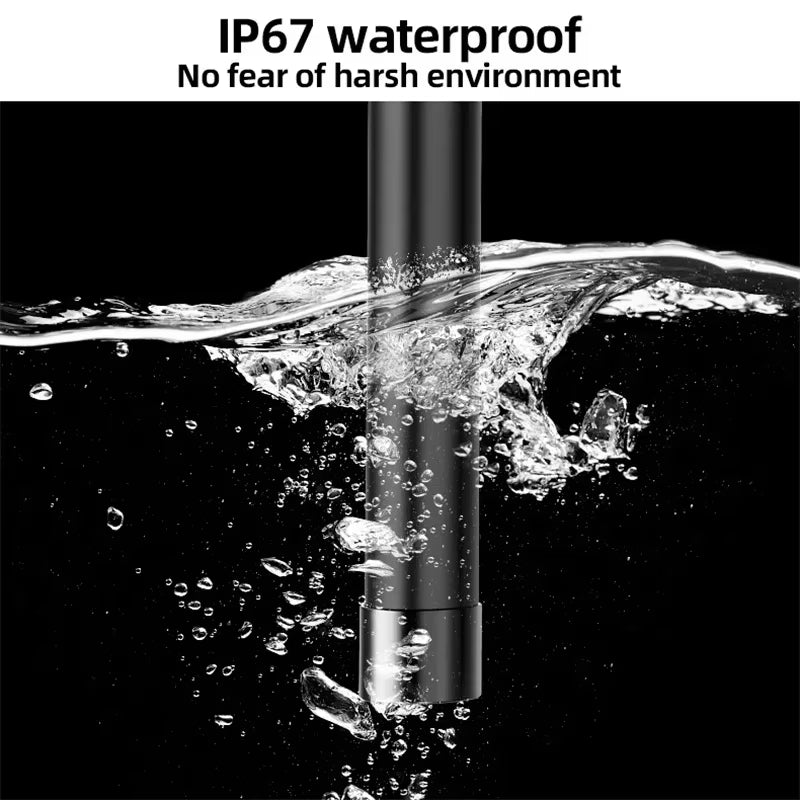 Industrial Borescope, 3 in 1 Endoscope Camera with 6 Leds, Type C,IP67 Waterproof, OTG Mini Camera for Pipeline Inspection