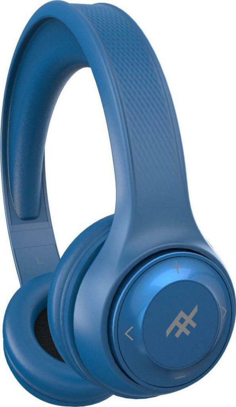 Ifrogz Bluetooth Headphones Aurora Noise Isolating On-Ear Controls and Mic Blue