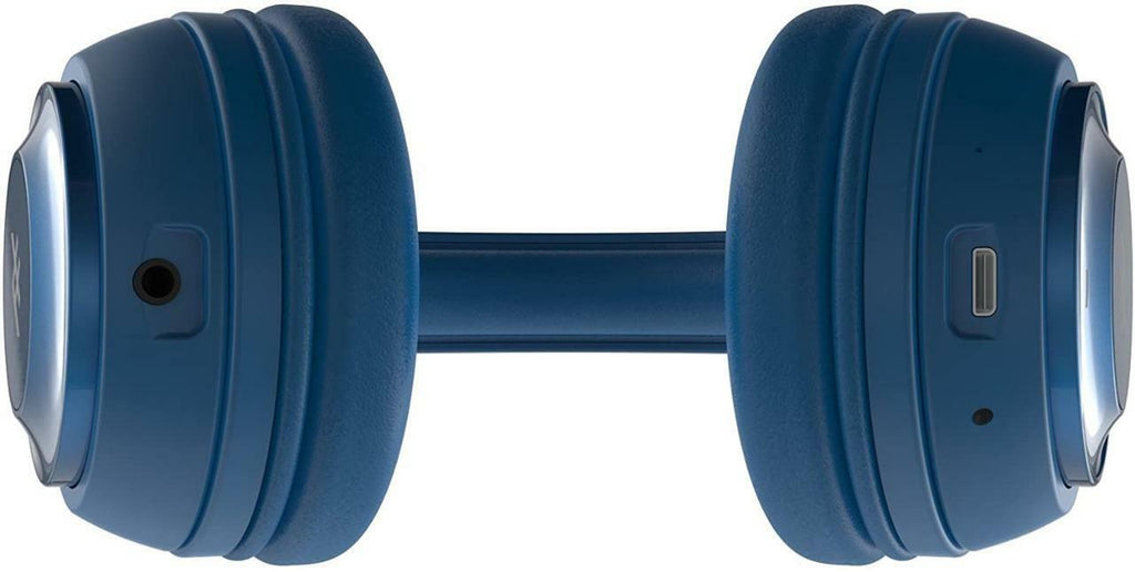 Ifrogz Bluetooth Headphones Aurora Noise Isolating On-Ear Controls and Mic Blue