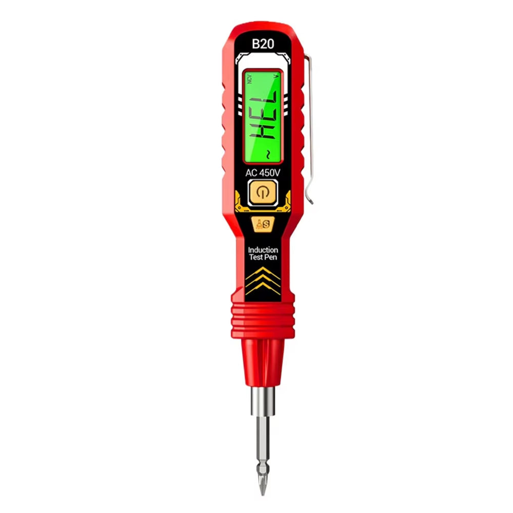 One-Word Induction Portable 50/60Hz Smart Electric Pen Tester NCV Sensor AC 11-450V Non-Contact Voltage Tester with LCD Display